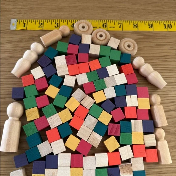 Colorful Wooden Building Blocks Set - Picture 6 of 8